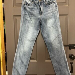 Judy Blue Women’s Classic Blue Denim Dad Fit Jeans